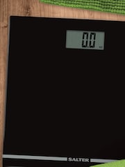 Salter Black Large Display Glass Electronic Bathroom Scales - Image 1 of 4