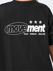Yours Curve Black Movement Active T-Shirt - Image 5 of 7