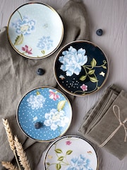Laura Ashley Set of 4 Blue petit four plates Heritage Collectables - Image 1 of 3