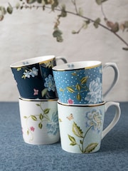 Laura Ashley Set of 4 Blue Mugs Heritage collectables - Image 1 of 2