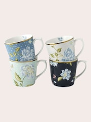Laura Ashley Set of 4 Blue Mugs Heritage collectables - Image 2 of 2