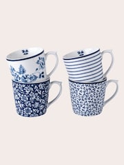 Laura Ashley Set of 4 Blue mugs Blueprint Collectables - Image 2 of 2
