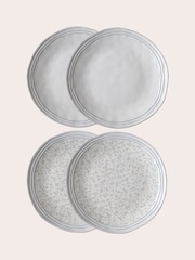 Laura Ashley Set of 4 White 26cm plates Artisan collectables - Image 3 of 3