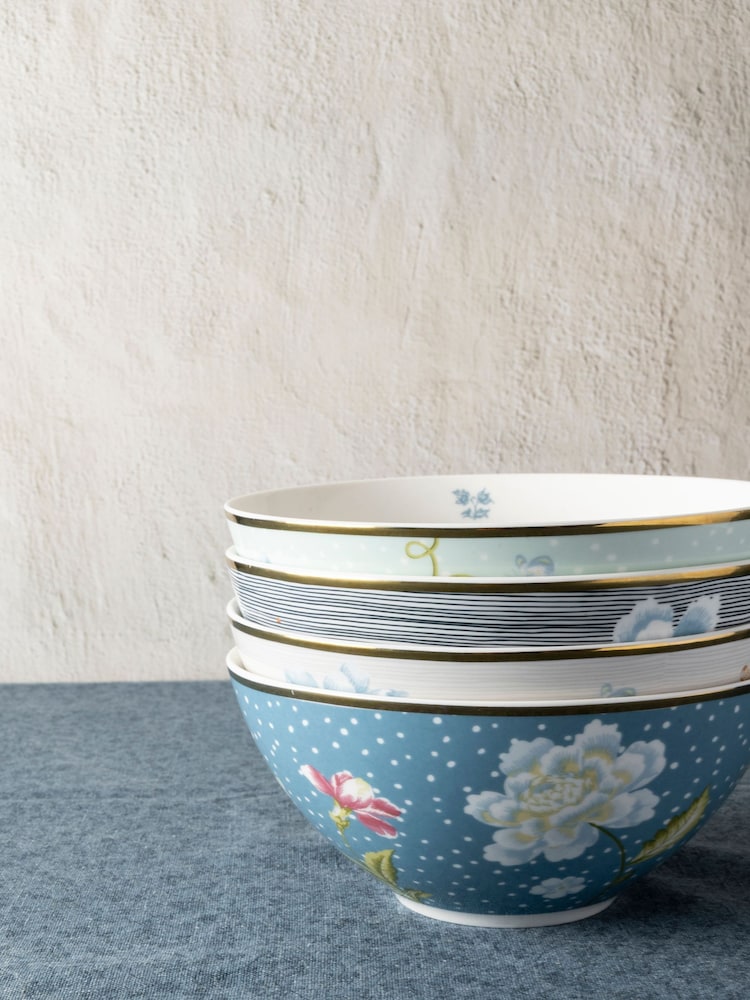 Laura Ashley Set of 4 Blue Heritage Collectables 16cm Bowls - Image 2 of 3