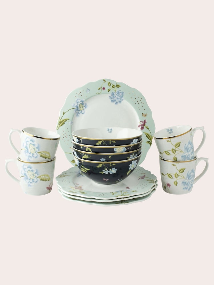 Laura Ashley 12 Piece Blue Heritage Collectables Dinner Set - Image 3 of 3