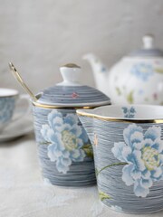 Laura Ashley Blue Heritage Collectables Milk Jug And Sugar Pot Set - Image 1 of 3