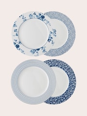 Laura Ashley Set of 4 Blue Blueprint Collectables 26cm Plates - Image 1 of 2