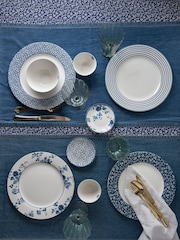 Laura Ashley Set of 4 Blue Blueprint Collectables 26cm Plates - Image 2 of 2
