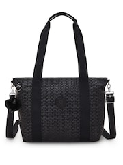Kipling Asseni S Signature Black Emboss Tote Bag - Image 2 of 6