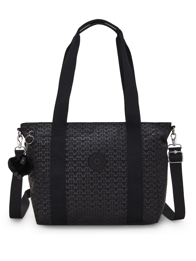 Kipling Asseni S Signature Black Emboss Tote Bag - Image 2 of 6