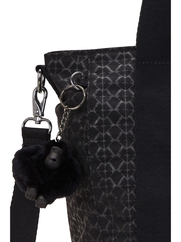 Kipling Asseni S Signature Black Emboss Tote Bag - Image 6 of 6