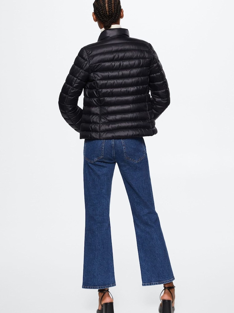 Mango Pocket Quilted Black Jacket - Image 2 of 6