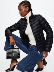 Mango Pocket Quilted Black Jacket - Image 3 of 6