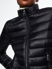 Mango Pocket Quilted Black Jacket - Image 4 of 6