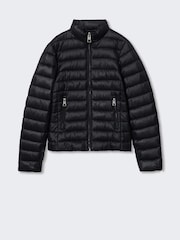Mango Pocket Quilted Black Jacket - Image 5 of 6