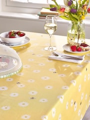 Yellow Daisy Bee Wipe Clean Tablecloth - Image 1 of 3