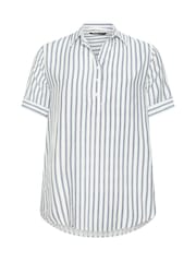 Yours Curve Cream Overhead Half Placket Shirt - Image 5 of 6