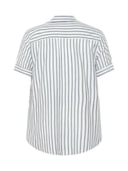 Yours Curve Cream Overhead Half Placket Shirt - Image 6 of 6