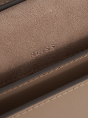 Reiss Camel Daphne Leather Concertina Cross-body Bag - Image 3 of 5