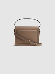 Reiss Camel Daphne Leather Concertina Cross-body Bag - Image 4 of 5