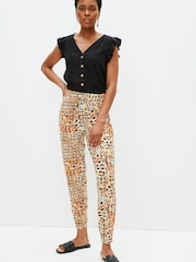 Orange Animal Jersey Joggers - Image 2 of 5