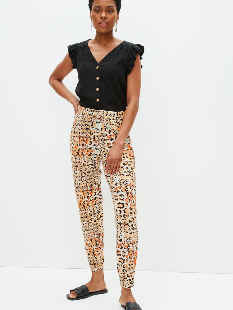 Orange Animal Jersey Joggers - Image 2 of 5