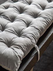 Gallery Home Grey Velvet Bench Pad - Image 3 of 6