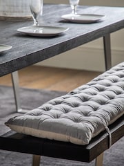 Gallery Home Grey Velvet Bench Pad - Image 4 of 6