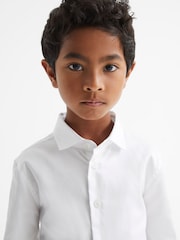 Reiss White Remote Senior Slim Fit Formal Shirt - Image 3 of 5