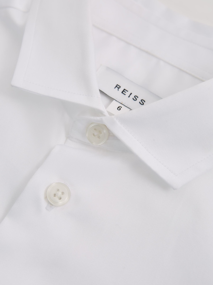 Reiss White Remote Senior Slim Fit Formal Shirt - Image 5 of 5