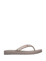 Skechers Natural Womens Meditation Dancing Daisy Sandals - Image 1 of 5