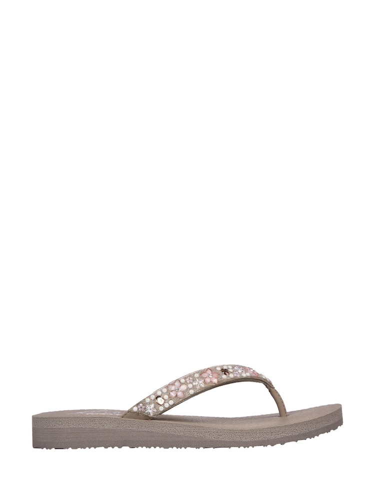 Skechers Natural Womens Meditation Dancing Daisy Sandals - Image 1 of 5
