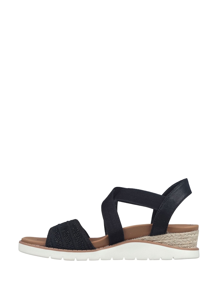 Skechers Black Arch Fit Beach Kiss Boho Beyond Womens Sandals - Image 2 of 5