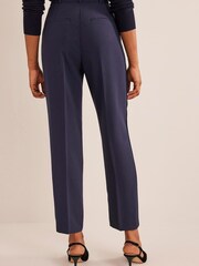 Boden Blue Straight Crepe Trousers - Image 2 of 5