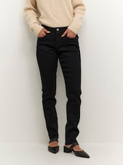 Cream Lone Black Mid Rise Straight Leg Jeans - Image 1 of 6