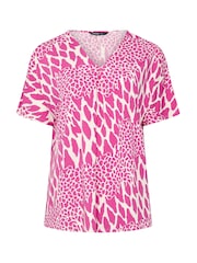Yours Curve Pink Pleated Front Jersey Top - Image 5 of 6