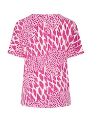 Yours Curve Pink Pleated Front Jersey Top - Image 6 of 6