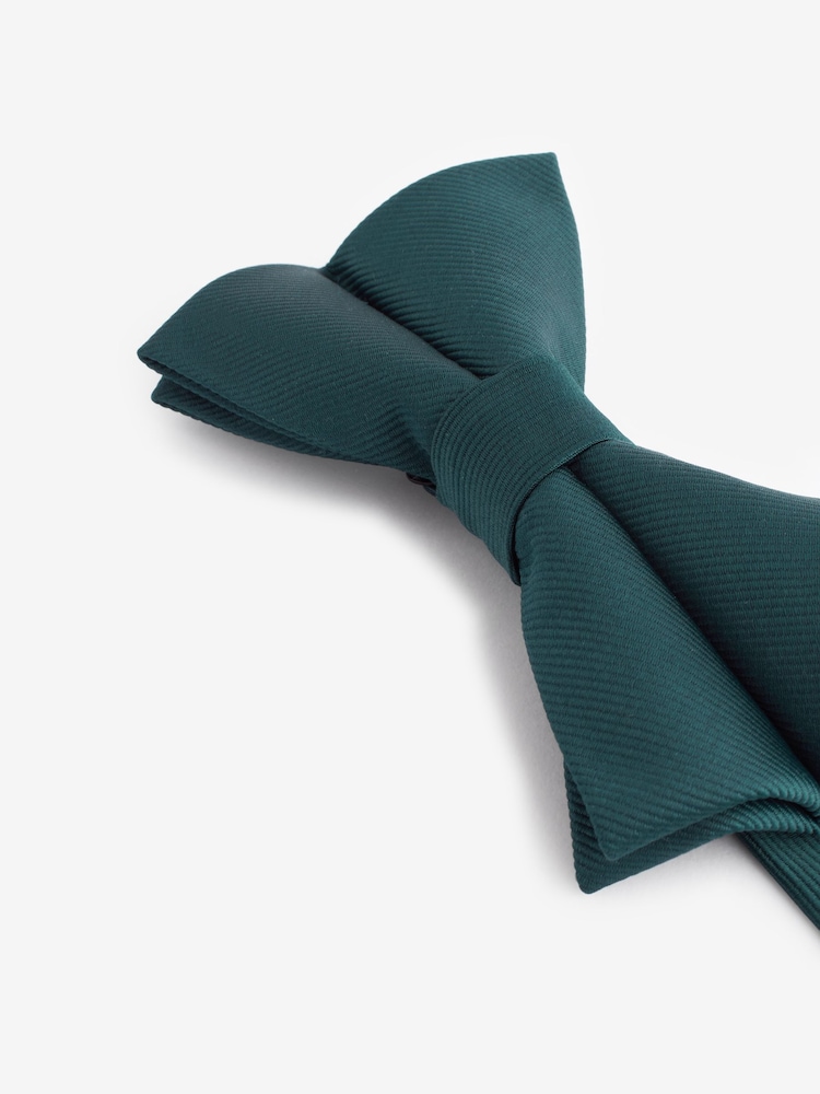 Forest Green Twill Bow Tie - Image 3 of 6