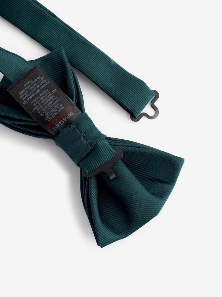 Forest Green Twill Bow Tie - Image 4 of 6