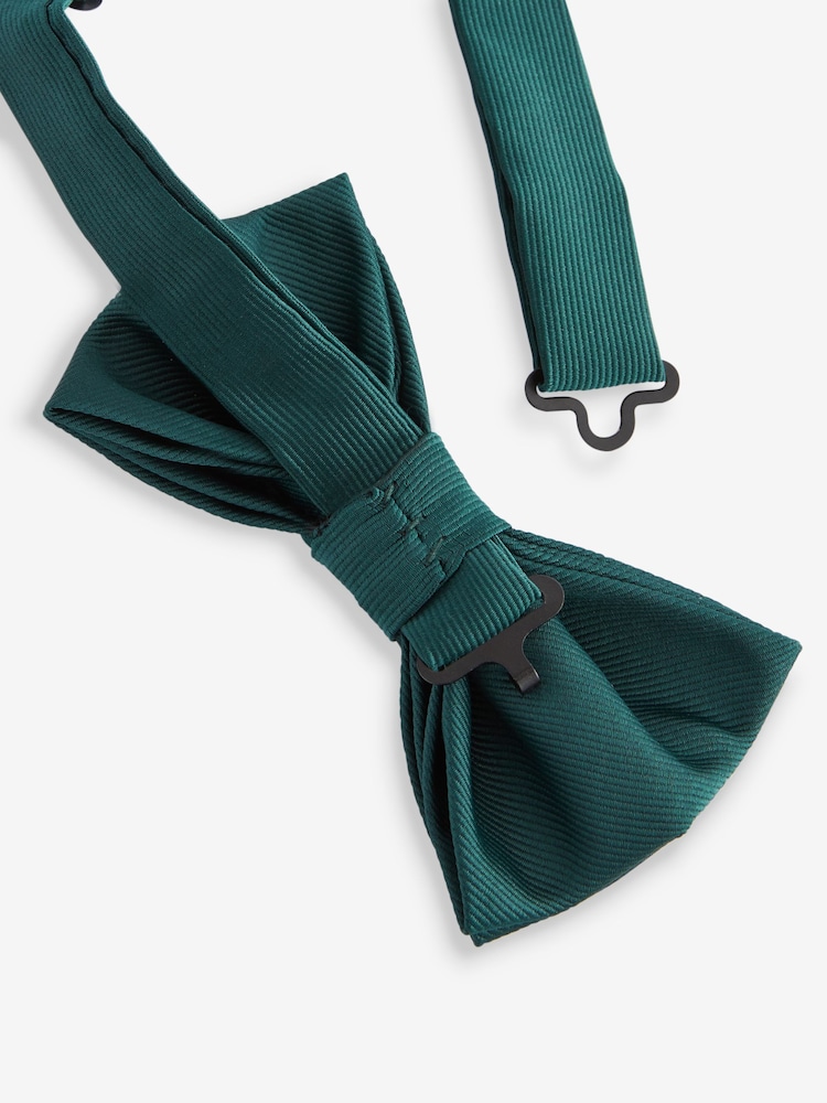 Forest Green Twill Bow Tie - Image 5 of 6
