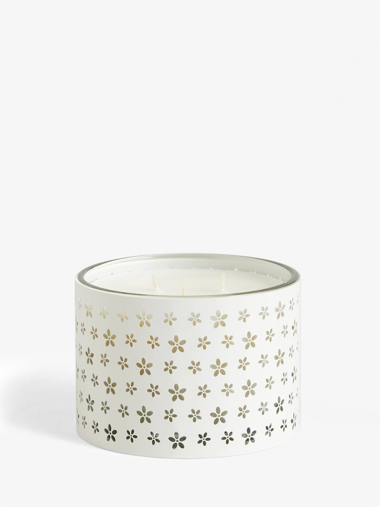 Yellow White Jasmine 3 Wick Scented Candle - Image 2 of 2