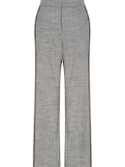 Mint Velvet Grey Metallic Check Trousers - Image 3 of 4