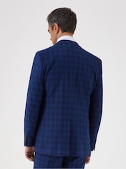 Skopes Blue Slim Fit Felix Check Suit: Jacket - Image 2 of 4