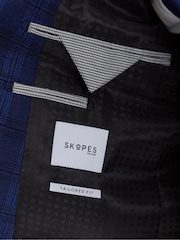 Skopes Blue Slim Fit Felix Check Suit: Jacket - Image 4 of 4