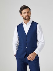 Skopes Blue Kennedy Regular Fit Suit Waistcoat - Image 1 of 4