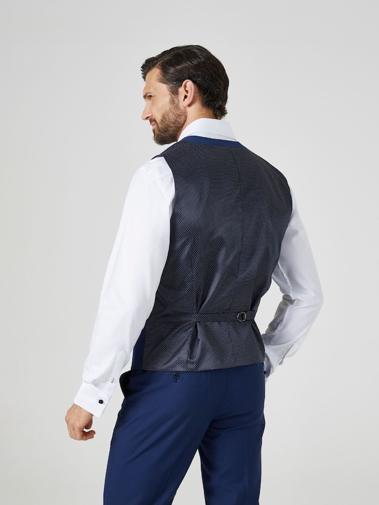 Skopes Blue Kennedy Regular Fit Suit Waistcoat - Image 2 of 4 Skopes Blue Kennedy Regular Fit Suit Waistcoat - Image 2 of 4