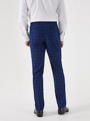 Skopes Blue Slim Fit Felix Check Suit: Trousers - Image 2 of 4