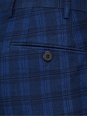 Skopes Blue Slim Fit Felix Check Suit: Trousers - Image 4 of 4