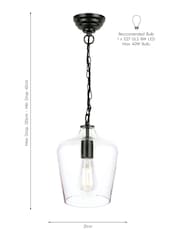 Laura Ashley Black Ockley Ceiling Light - Image 6 of 6