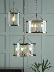 Laura Ashley Brass Harrington Pendant 5 Light Ceiling Light - Image 3 of 5